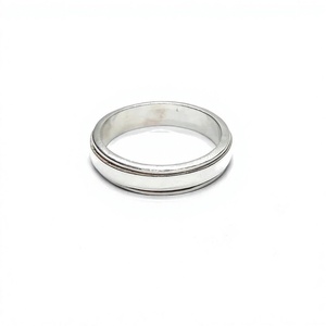 Minimalist 925 Sterling Silver Wedding Band Unisex <b>Ring</b> <b>Spinner</b> Simple Design Fine Jewelry - Product Image 1