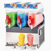 Machine commerciale de fabrication d'alcool glacé de haute qualité, fruits froids industriels, 3 bols, trois réservoirs, xrj 15lx3, 220v, thaïlande