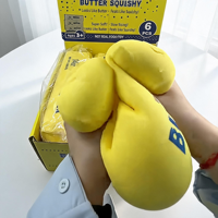 Mini jouet sensoriel anti-stress en silicone souple en forme de bâton de beurre réaliste, rempli de pâte et de farine, à remontée lente