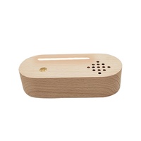 Lampu Malam LED Kreatif Modern Kayu Beech Putih Hangat Ramah Lingkungan Bersertifikasi PSE Mini USB Kotak Musik Speaker Kamar Tidur