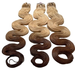 Extensions à clipser en cheveux humains 100% naturels, ondulés, de donneur unique, super double drawn, à pointe plate, en lot d'extensions de cheveux vierges - Product Image 3