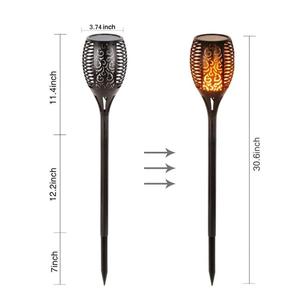 Lampu Dekorasi Taman <span class=keywords><strong>LED</strong></span> Model Obor Otomatis Nyala/Mati Tenaga Surya IP65 Tahan Air Dengan Efek Api Berkedip - Product Image 5