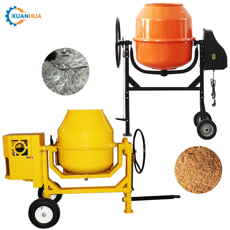 Portable fertilizer wet and dry mortar mixer construction industry electric motor multifunctional drum concrete mixer for sale