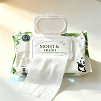 Lingettes humides jetables non parfumées pour bébés et adultes, usage domestique, vente en gros de Chine