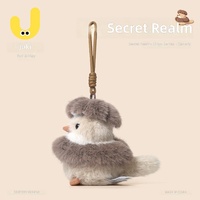 Breloque de sac canari mignon, jouet en peluche petit oiseau amusant, cadeau d'anniversaire unisexe, poupée de sac à dos, porte-clés en polyester, à partir de 14 ans
