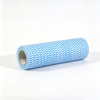 Wiederverwendbare Spunlace-Vliesstoff-Reinigungstuchrolle, Wellenmuster Waschbare Küchentücher, Fusselfrei Hochabsorbierend Individuelle Anpassung Möglich