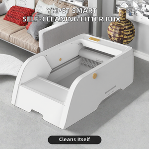 BOBITE Bac à litière intelligent automatique moderne pour chats et chiens avec nettoyage automatique, facile à nettoyer, commande tactile, en plastique - Product Image 2