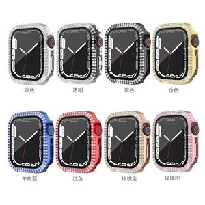 Coque de montre en verre trempé de luxe avec diamants pour Iwatch 7 49mm 45mm 44mm 42mm 40mm 41mm 38mm, coque de montre scintillante pour fille - Product Image 6