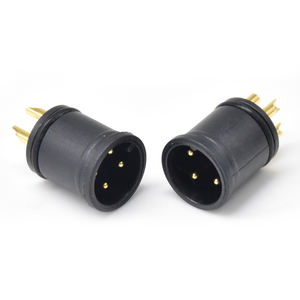 ขั้วต่อวงกลมแบบตัวผู้ M12-A 4 ขา ชุบทองคุณภาพสูง แกนยางกันน้ำ IP67 สำหรับเซ็นเซอร์ - Product Image 6