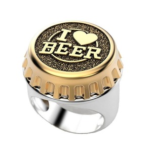 Venta al por mayor Hip Hop Estilo Punk Vintage Personalidad Hombres creativos Cruz Lobo Calavera Anillo para hombres - Product Image 6