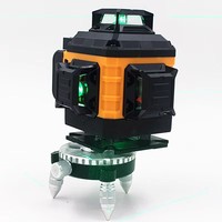 Niveau Laser Vert à Faisceaux Croisés 16 Lignes Auto-Nivelant pour Construction, Nivellement Laser 360 Degrés, Machine Outil