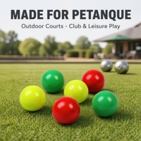 ZQURE Boule de Pétanque Fluorescente Jack Cochonnet 30mm en Bois pour Jeu de Pétanque