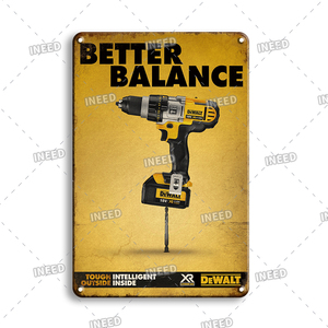 INEED bán buôn tùy chỉnh retro kim loại tinplate tấm trang trí bia xe cổ điển tin dấu hiệu nổi - Product Image 2