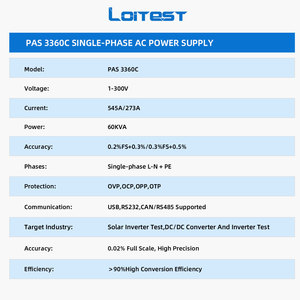 Fuente de Alimentación CA Monofásica Compacta y Programable de 300V 545A 60KVA, Fuente de Laboratorio Ajustable con Salida de Onda Sinusoidal OVP - Product Image 5
