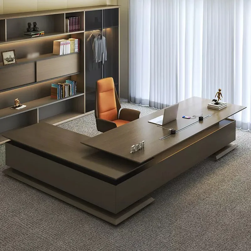 Moderne Schreibtische für Büros Big Boss Schreibtisch Holz Direktor Tisch Design Melamin Chef Schreibtisch und Schrank
