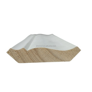 Hiện đại màu trắng primed vương miện đúc cửa đúc tường và trần trang trí Finger-Jointed moldings - Product Image 4