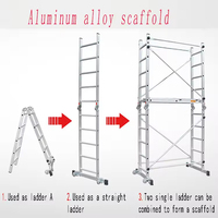 Tour d'échafaudage de construction en aluminium MIDE 14M avec échelle de montée mobile pliante Tables élévatrices pratiques Produit