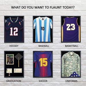 Vetrina per Maglie Sportive, Cornice con Protezione UV e Chiusura a Chiave con Ganci per Tutte le Maglie delle Squadre - Product Image 4