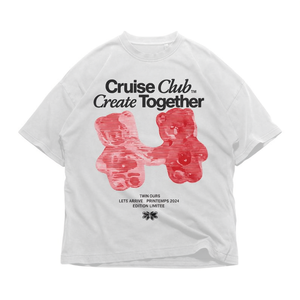 T-shirt Cruise Club Create Together bianca unisex in edizione limitata Primavera Estate 2024 - Product Image 2