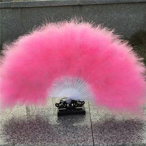 Abanico de Mano Plegable de Plumas de Pavo Chinas Reflectantes Personalizadas, Grandes y Duraderas - Product Image 4