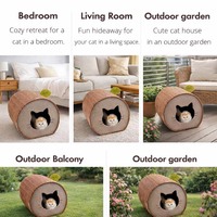 Eco-vriendelijke luxe kattenhol moderne pluche dierenbedden stijlvol duurzaam slaapplaats voor katten kleine honden