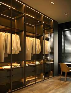 Armoires modernes et légères en MDF de luxe Meuble vestiaire portable et pliant pour chambre à coucher et salon à la maison ou à l'hôtel - Product Image 6