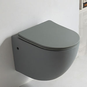 Inodoro colgado en la pared sin montura Mulit Color, inodoro de cerámica de una pieza, <span class=keywords><strong>dimensiones</strong></span> pequeñas, trampa P, inodoro colgado en la pared, tazón montado en la pared - Product Image 2