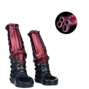Funda para pene Monster Cock, anillo para pene, funda para pene de caballo, funda de silicona para agrandar el pene, funda para pene con nudo para hombres - Product Image 1