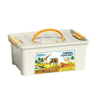 Ensemble de figurines d'animaux sauvages MIDEER MD1382, figurines de safari, jouets réalistes pour enfants, ensemble de jeu de 15 pièces