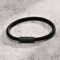 2025 été mode à la main or tressé cordon Bracelet Bracelet pour hommes 6mm tissé en cuir véritable économique Style élégant