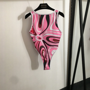Conjunto de traje de baño de 2 piezas para mujer, traje de baño de una pieza con estampado retro y falda para la playa, para vacaciones de verano - Product Image 3