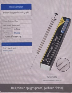 Seringue de micro-échantillonnage (verre OEM) avec embout plat (pour HPLC) et embout pour pointe (pour GC) Capacité 10ul-50ul-100ul - Product Image 6