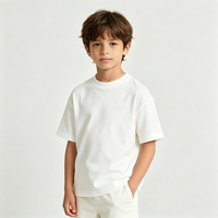 T-shirt ALCLEVER 245 g/m² en coton, col rond, épaules tombantes, streetwear oversize pour enfants, personnalisable DTG DTF, logo OEM