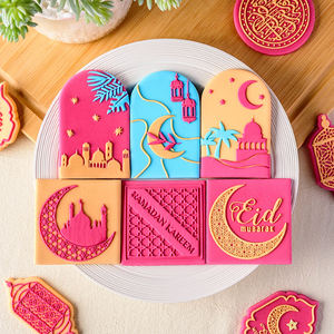 Tapis de prière arabe pour porte Ramadan <span class=keywords><strong>Eid</strong></span> Mubarak, <span class=keywords><strong>emporte</strong></span>-pièce en acrylique, tampon embosseur et biscuit fondant - Product Image 6