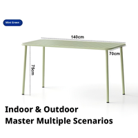 Juego de Mesa y Sillas de Hierro Forjado para Exteriores XIAOPING XP-006 de Alta Gama, Diseño Nórdico Informal y Simple, Resistente al Agua y a los Rayos UV, para 4 Personas