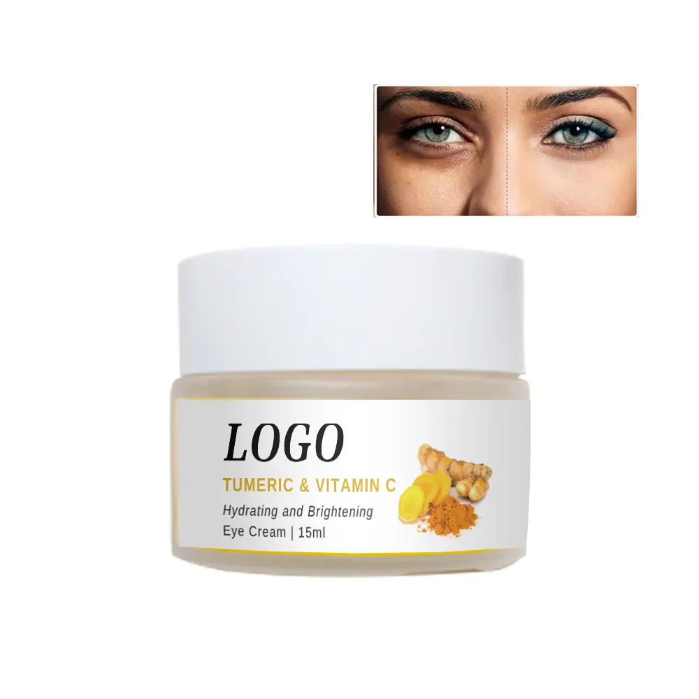 BLIW-Crema para los ojos con Logo personalizado, crema para los ojos con realce de vitamina C, antiarrugas, eliminación de ojeras, Turmeric, la mejor oferta