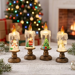 Decoraciones Navideñas de Moda 2024, Globo de Nieve con Luz LED, Muñeco de Nieve de Plástico, BINGCHI BC-K006, Regalos de <span class=keywords><strong>Navidad</strong></span> para Familias - Product Image 1