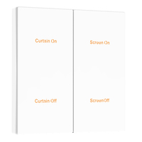 Interrupteur intelligent KNX standard UE avec couvercle métallique, panneau à bouton-poussoir, alimentation 24V DC, contrôle de gradation, options multicolores, 86x86mm