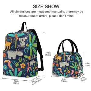 New Arrivals t School Bag and Lunch Bag Sets Cute Animal Print Backpack Lunch Box Children School Bag - Product Image 2
