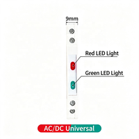 TX09-1/2/3 Voyant LED carré 35 mm à montage sur rail DIN, boîtier ignifuge, 12V/24V/230V, IP20, 30 000 heures