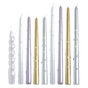 XS9222 Pearl Taper Candles Tall Unscented Handmade <strong>White</strong> Candles Long Burning Elegant <strong>Candlesticks</strong> for Wedding Dinner Home Decor - Product Image 2