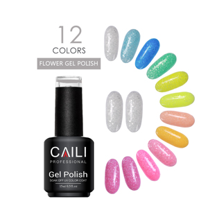 Longue durée 15Ml, couleur néon populaire, été, blanc, flocons de neige, paillettes en poudre, flocons de neige, Gels à ongles, - Product Image 3