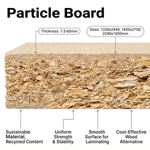 Pannello in Truciolato Grezzo ad Alta Densità 18mm, Grado E1, Ecologico, per Mobili, Armadi e Decorazioni d'Interni - Product Image 2