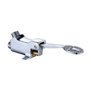 Modern Single-Hole Brass <strong>Faucet</strong> Single-Handle <strong>Foot</strong> <strong>Pedal</strong> Basin Valve for Kitchen &amp; Gym Quick Water Control Free Your Hands