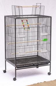 Casita de Pájaros Grande con Ruedas, Estación de Varillas, Bandeja de Alimentos, Jaulas de Cría, Diseño de Techo A LA Moda, Jaulas de Pájaros Grandes - Product Image 2