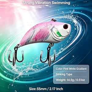 Vente en gros de leurres artificiels durs VIB Crankbait de 55 mm et 14,5 g, adaptés aux chubs et aux bass. - Product Image 5