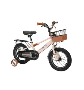 Bicicleta infantil com roda de treinamento, moda por atacado, bicicleta de 4 rodas barata para meninas de 2 a 9 anos, 16 e 18 polegadas