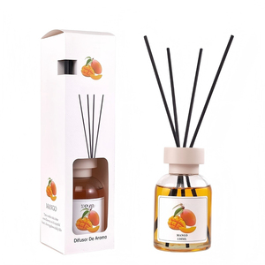 Fruit Flavored Fireless Aromatherapy Indoor Fruit Series Colorful Liquid Glass Wood Cylindrical <b>Reed</b> <b>Diffuser</b> - Product Image 5