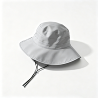 Topi Pantai Lebar Dua Sisi UPF50+ dengan Tali Dagu, Bernapas, Perlindungan UV, Cocok untuk Musim Panas, Aktivitas Luar Ruangan, Memancing, Unisex