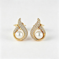 Ensemble de bijoux YILUN en argent 925 plaqué or, collier + boucles d'oreilles, forme de flamme, goutte d'eau, perle d'eau douce, bijoux tendance pour femmes